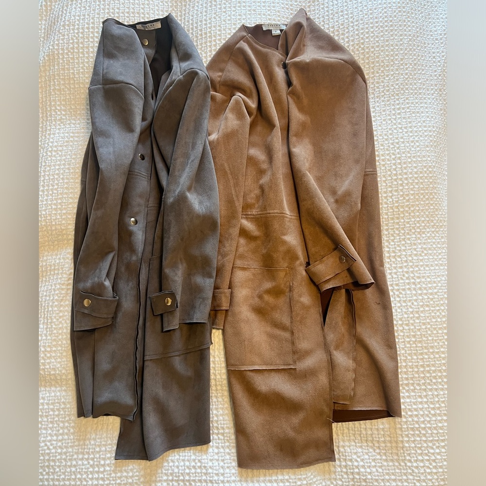 Favlux Fashion Cardigans, Gray and Brown